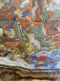 Een Chinese gewoven thangka van een Shambhala koning, Republiek