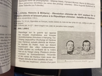 Three albums with 66 photos about the Xinhai Revolution in Hankou, Wuchang and Hanyang in China, 1911