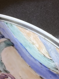 A Chinese famille rose export porcelain 'mythological subject' plate, Yongzheng/Qianlong