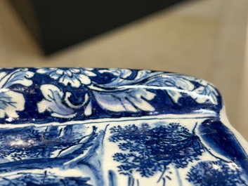 Tr&egrave;s rare pot &agrave; posset en fa&iuml;ence de Delft en bleu et blanc, d&eacute;but du 18&egrave;me