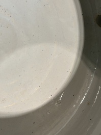 Tr&egrave;s rare pot &agrave; posset en fa&iuml;ence de Delft en bleu et blanc, d&eacute;but du 18&egrave;me