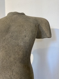 A sandstone torso of a Khmer deity, Pre Angkor period, Phnom Da, Cambodia, ca. 6th C.