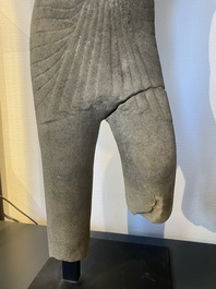 A sandstone torso of a Khmer deity, Pre Angkor period, Phnom Da, Cambodia, ca. 6th C.