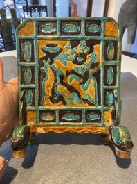 A Chinese fahua 'Eight immortals' table screen, Ming