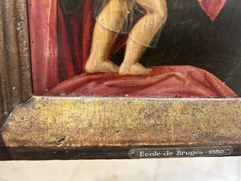 Ecole flamande: Vierge &agrave; l'Enfant, huile sur panneau, 16/17&egrave;me
