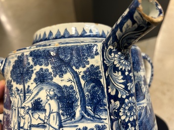 Tr&egrave;s rare pot &agrave; posset en fa&iuml;ence de Delft en bleu et blanc, d&eacute;but du 18&egrave;me