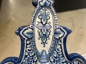 A massive Dutch Delft blue and white cistern and cover, 1st half 18th C.
