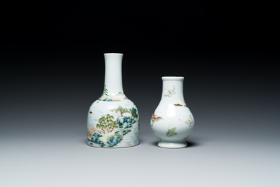 Two Chinese famille rose vases, 20th C.