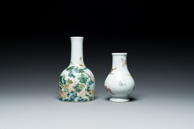 Two Chinese famille rose vases, 20th C.
