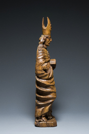 Important saint en ch&ecirc;ne sculpt&eacute;, Flandre, 16&egrave;me