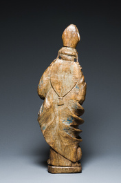 Important saint en ch&ecirc;ne sculpt&eacute;, Flandre, 16&egrave;me