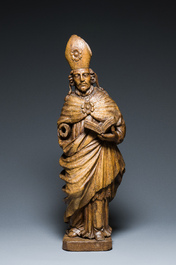 Important saint en ch&ecirc;ne sculpt&eacute;, Flandre, 16&egrave;me