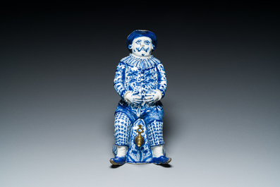 A blue and white Dutch Delft table fountain or 'Bobbejak', 18th C.
