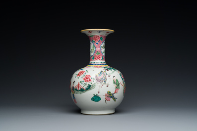 Een Chinese famille rose 'Xi Xiang Ji' kendi, Yongzheng