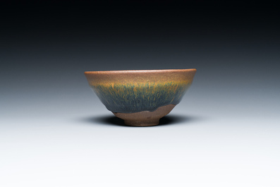 Bol &agrave; th&eacute; en porcelaine de Chine Jian &agrave; d&eacute;cor de fourrure de li&egrave;vre, Song