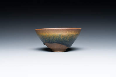 Bol &agrave; th&eacute; en porcelaine de Chine Jian &agrave; d&eacute;cor de fourrure de li&egrave;vre, Song