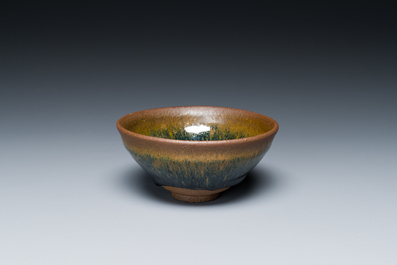 Bol &agrave; th&eacute; en porcelaine de Chine Jian &agrave; d&eacute;cor de fourrure de li&egrave;vre, Song