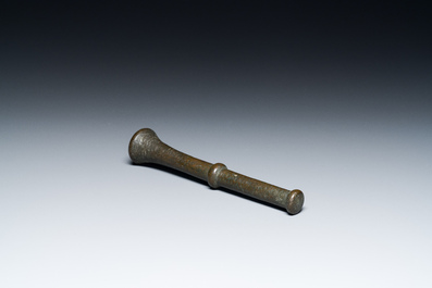 Mortier et son pilon en bronze hispano-mauresque, 15&egrave;me