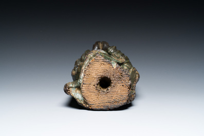Ange en bois sculpt&eacute; et polychrom&eacute;, Pays-Bas m&eacute;ridionaux, peut-&ecirc;tre Tournai, 14/15&egrave;me