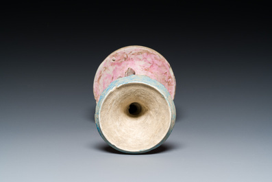 A polychrome Greek pottery vase with a woman's head, Canosa, Apulia, Italy, ca. 4th/3rd C. b.C.
