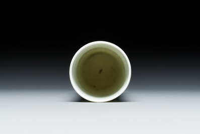A fine Chinese famille rose brush pot, 'bitong', Qianlong mark, Republic