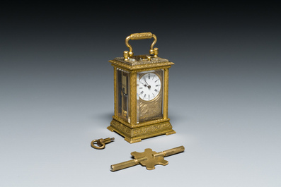 Horloge en bronze dor&eacute;, marque de Heng Da Li 亨达利, Shanghai, Chine, 19/20&egrave;me