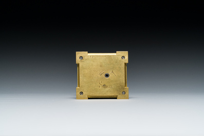 Horloge en bronze dor&eacute;, marque de Heng Da Li 亨达利, Shanghai, Chine, 19/20&egrave;me
