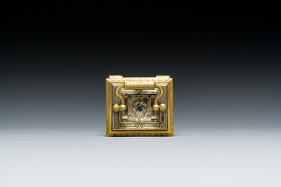 Horloge en bronze dor&eacute;, marque de Heng Da Li 亨达利, Shanghai, Chine, 19/20&egrave;me