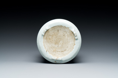 A Chinese blue and white 'Shou' tripod censer, Kangxi