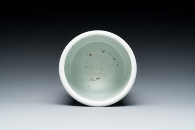 A Chinese blue and white 'Shou' tripod censer, Kangxi