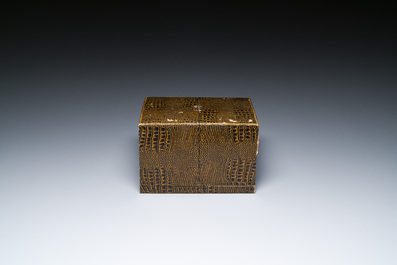 A Thai silver jewelry case in its original box inscribed 'School for Arts &amp; Crafts, Bangkok, Siam', early 20th C.
