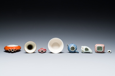 Een diverse collectie Chinees porselein, 18/20e eeuw