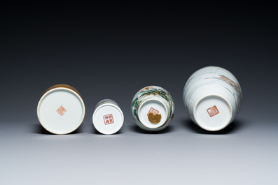 Een diverse collectie Chinees porselein, 19/20e eeuw