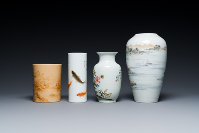 Een diverse collectie Chinees porselein, 19/20e eeuw