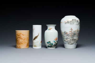 Een diverse collectie Chinees porselein, 19/20e eeuw