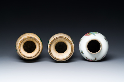 Een diverse collectie Chinees famille rose en famille verte porselein, Yongzheng en later