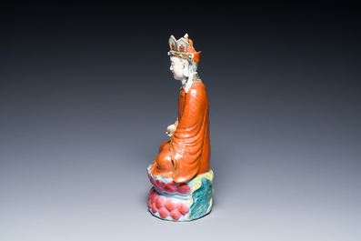 Doumu en porcelaine de Chine famille rose, marque de Zhu Mao Ji Zao 朱茂記造, R&eacute;publique