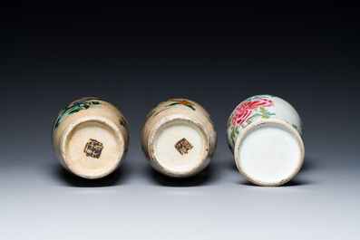 Een diverse collectie Chinees famille rose en famille verte porselein, Yongzheng en later