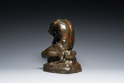 Alfredo Pina (1883-1966): 'De verslagene', brons