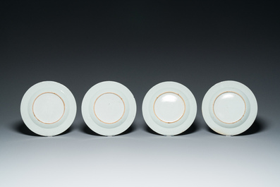 Thirteen Chinese famille rose plates, Yongzheng/Qianlong
