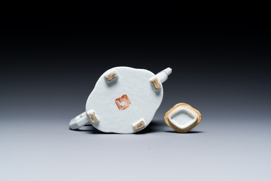 A Chinese qianjiang cai teapot and cover, signed Huang Ruming 黄汝铭, dated 1895