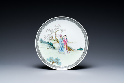 Een diverse collectie Chinees blauw-wit, ijzerrood en famille rose porselein, 19/20e eeuw