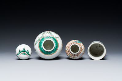 Een diverse collectie Chinees famille rose en famille verte porselein, Yongzheng en later