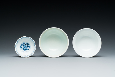 Een diverse collectie blauw-wit Chinees porselein, 19/20e eeuw