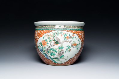 A Chinese famille verte jardini&egrave;re, 19th C.