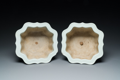 Paire de jardini&egrave;res en porcelaine de Chine qianjiang cai &agrave; d&eacute;cor des 'Sept sages dans la for&ecirc;t de bambou', 19/20&egrave;me