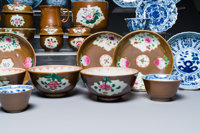 An extensive collection of Chinese blue, white and famille rose porcelain, Kangxi and later