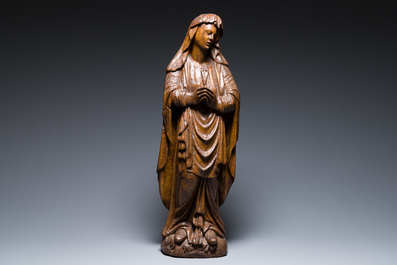 Marie Madeleine d'une Crucifixion en ch&ecirc;ne sculpt&eacute;, Flandre, 16&egrave;me