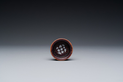 Three Chinese blue and white vases, a cup and two saucers, Kangxi and later