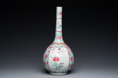 A Chinese famille rose bottle vase, 19th C.